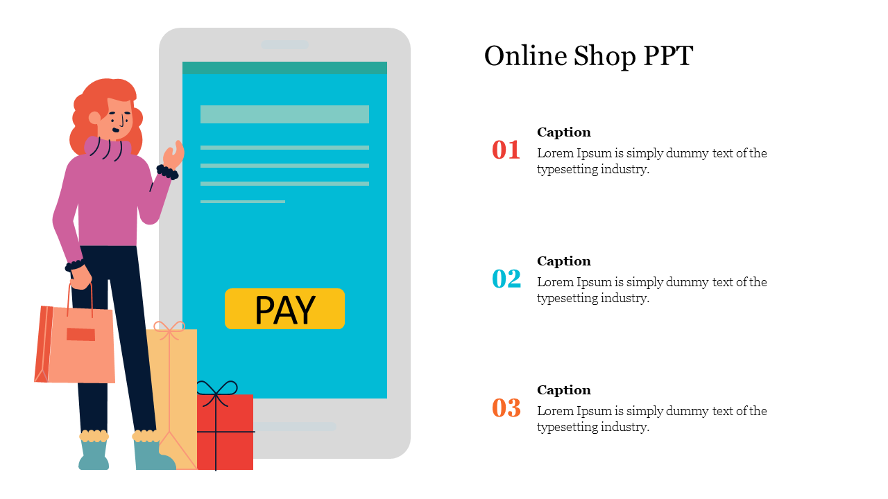 Creative Online shop PPT for E-commerce Presentation